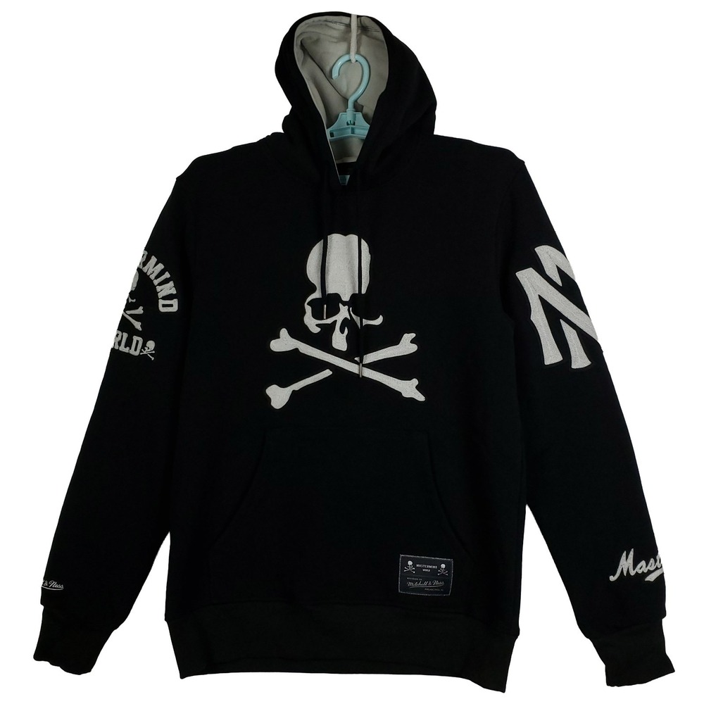 Mastermind World‎ Mitchell & Ness Large Hoodie Embroidery Logos Black New